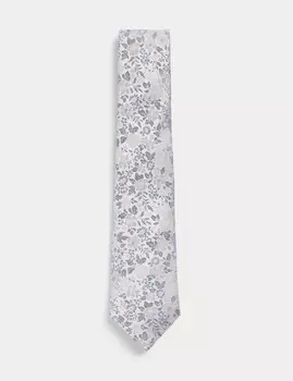 Галстук из чистого шелка с цветочным узором Marks & Spencer, розовый