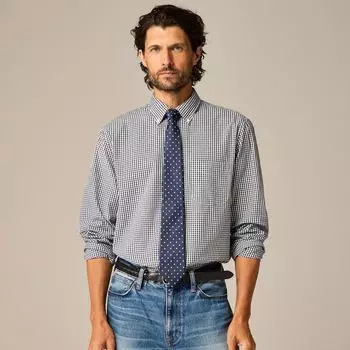 Галстук из итальянского шелкового репса в горошек J.Crew, белый