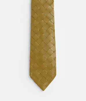 Галстук из кожи Intrecciato Bottega Veneta