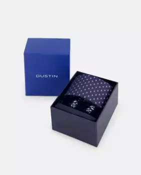 Галстук из натурального шелка Dustin, темно-синий