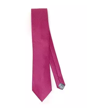 Галстук из натурального шелка и полиэстера цвета фуксии Pertegaz, фуксия