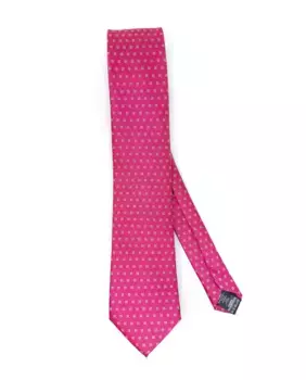 Галстук из натурального шелка и полиэстера цвета фуксии Pertegaz, фуксия