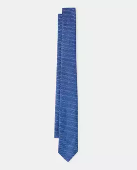 Галстук из натурального шелка с принтом Olimpo, синий