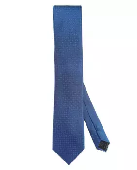 Галстук из натурального шелка синего цвета Victorio & Lucchino, синий