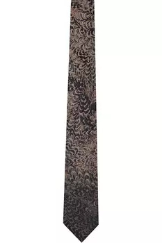 Галстук из шелка с принтом "пастельная бумага" Dries Van Noten, цвет old rose