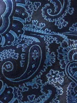 Галстук из шелка с узором пейсли и жаккардом, 8 см ETRO, синий