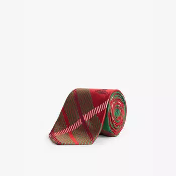 Галстук из шелкового твида Harris-twill Vivienne Westwood, красный