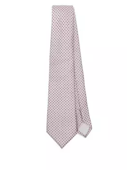 Галстук из шелкового жаккарда с узором от Giorgio Armani, розовый