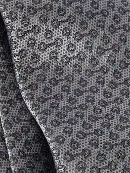 Галстук из шелкового жаккарда шириной 7 см GUCCI, серый