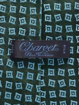 Галстук из шелкового жаккарда шириной 8,5 см CHARVET, зеленый