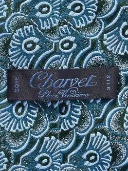 Галстук из шелкового жаккарда шириной 8,5 см CHARVET, синий