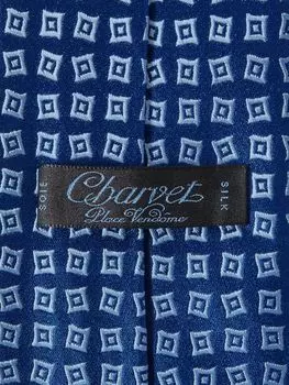 Галстук из шелкового жаккарда шириной 8,5 см CHARVET, синий