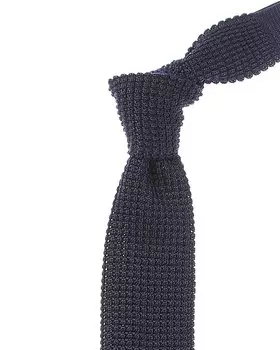 Галстук из шелковой вязки J.McLaughlin, темно-синий