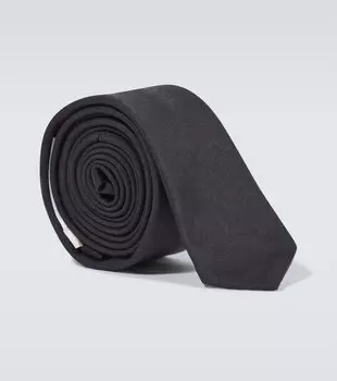 Галстук из шерсти и шелка Valentino Garavani, черный