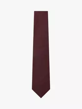 Галстук из смеси шелка и хлопка Hackett London, цвет Ruby Wine Red