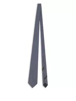 Галстук из жаккардового шелка Brioni, черный