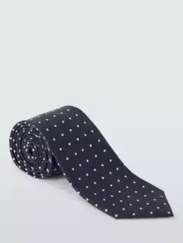 Галстук John Lewis Dot Silk, цвет navy/pink