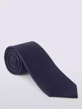 Галстук John Lewis Plain Silk, темно-синий