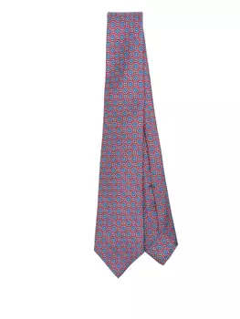 Галстук Kiton с узорчатым жаккардом, красный