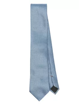 Галстук кофейно-жаккардовый Zegna, синий