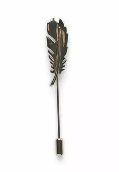 Галстук LAPEL PIN FEATHER John Henric, серебристый