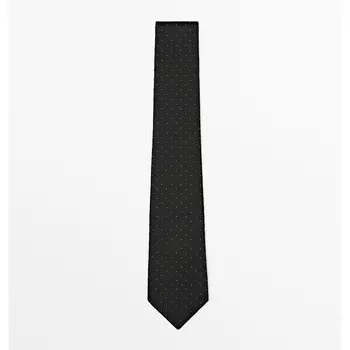 Галстук Massimo Dutti 100% Silk Textured, зеленый