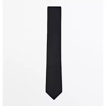 Галстук Massimo Dutti Cotton And Silk Blend Twill, синий