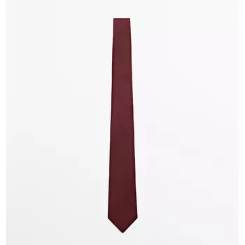 Галстук Massimo Dutti Cotton And Silk Twill, темно-бордовый