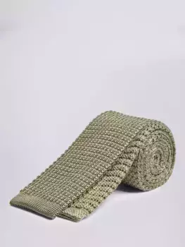 Галстук Moss Silk Knitted, цвет sage green