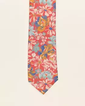 Галстук мужской цветочный PuroEgo, красный