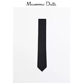 Галстук мужской Massimo Dutti из смесового хлопка, синий