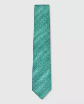 Галстук мужской жаккардовый шелковый Olimpo, зеленый