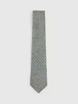 Галстук Reiss Albarese Silk Geometric, цвет soft/sage