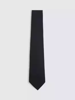 Галстук Reiss Baratti Silk Wool Blend, темно-синий