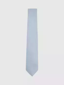 Галстук Reiss Ceremony Silk Blend Textured, цвет light blue