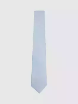 Галстук Reiss Liam Silk Blend Textured, цвет light blue
