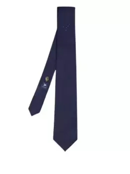 Галстук с геометричным узором Elios Milano, синий