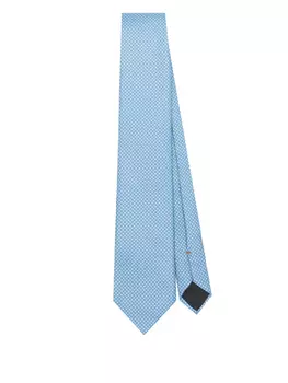 Галстук с графическим принтом Zegna, синий