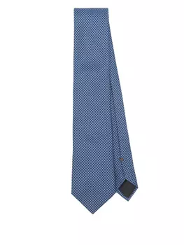 Галстук с графическим принтом Zegna, синий