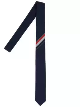 Галстук с контрастными полосками THOM BROWNE, синий