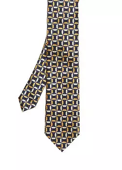 Галстук с рисунком Zegna, мультиколор