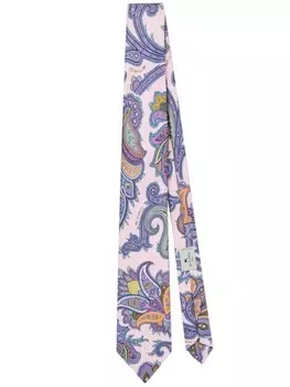 Галстук с узором пейсли ETRO, розовый