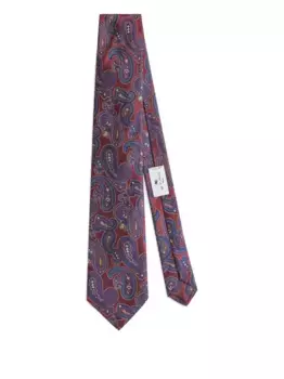 Галстук с жаккардовым узором пейсли ETRO, красный