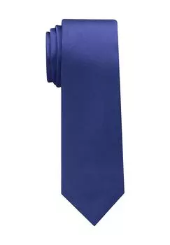Галстук, шелковый, однотонный, 6 см, мужской ETERNA, цвет Royalblau