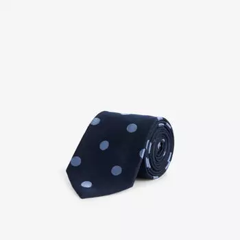 Галстук шелковый с точечной вышивкой Paul Smith, синий