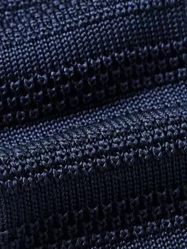 Галстук шелковый вязаный 7 см MR P., синий