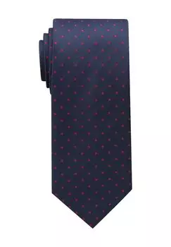 Галстук, шёлк, горошек, 7,5 см, мужской ETERNA, цвет Marine Rot