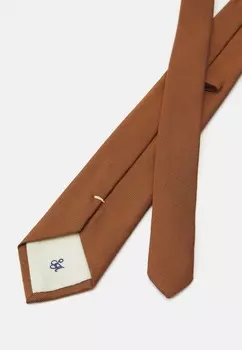 Галстук SLHPETER STRUCTURE TIE Selected, коньяк