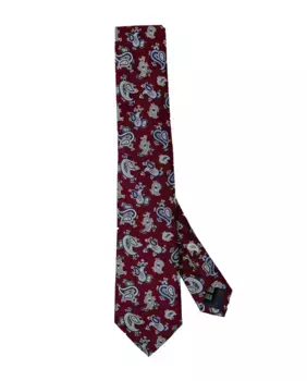 Галстук темно-бордовый шелковый Victorio & Lucchino, гранатовый