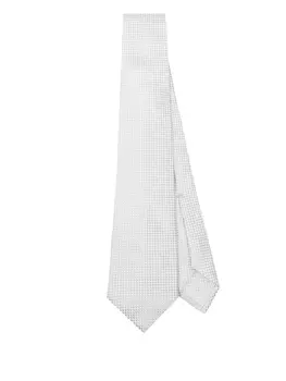 Галстук в клетку Barba, серый